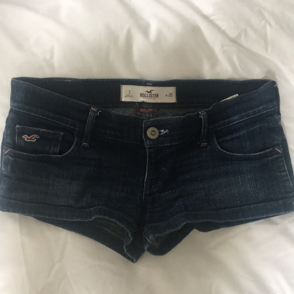 Hollister dark wash denim shorts